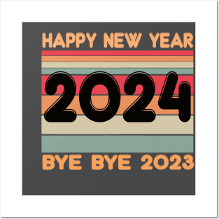 Happy New Year 2024 Posters and Art